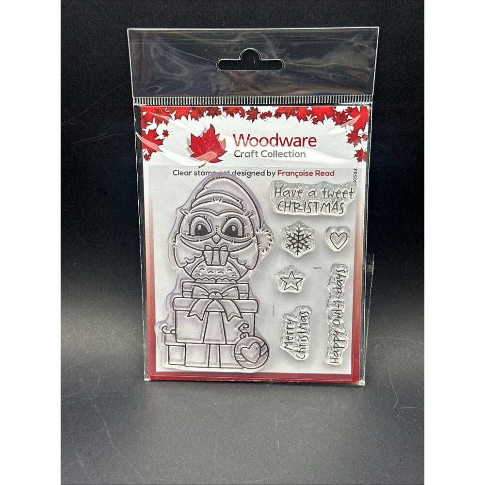 Owl Gifts Christmas by WoodWare Stamp Tweet Craft Collection